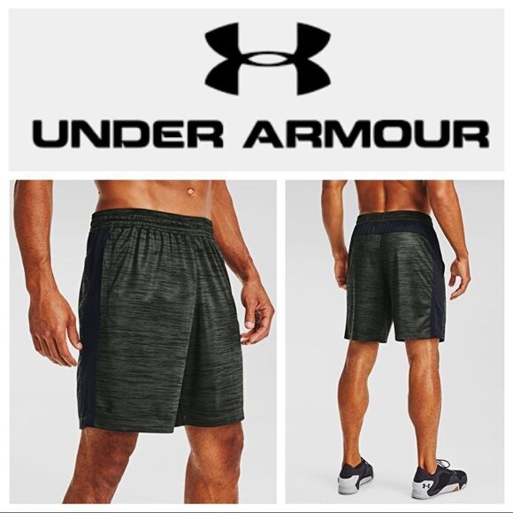 Under Armour Shorts Black Grey Workout Gym Athletic Men’s Small - Picture 1 of 10